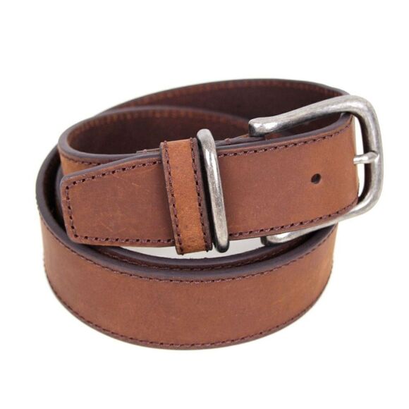 ALESBURY BROWN GENUINE LEATHER 1.5"Wd CASUAL DRESS MEN'S BELT Sz 44/110 (I11 - Picture 7 of 16